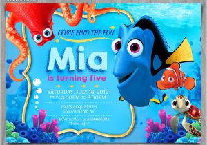 Nemo Birthday Party Invitations Finding Dory Invitation Finding Nemo Dory Invite Disney