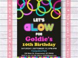 Neon Party Invitation Template Glow Party Invitations Neon Glow Invitation Template