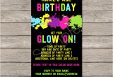 Neon Party Invitation Template Neon Glow Party Ticket Invitation Template Editable Pdf