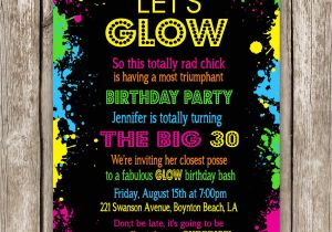 Neon Party Invitation Template Neon Party Invitation Wording Neon Party Invitations