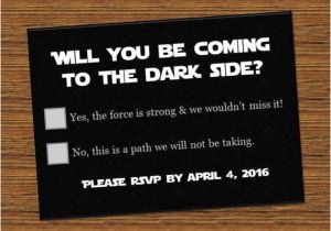 Nerdy Wedding Invitation Template Star Wars Inspired Wedding Rsvp Directions by