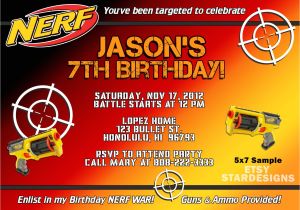 Nerf Birthday Invitation Template Free Pin On Party Ideas Nerf Wars