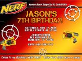 Nerf Birthday Invitation Template Personalized Nerf Boy Birthday Party by Printdiystardesigns