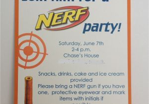 Nerf Birthday Invitations Free Nerf Birthday Party Invitation