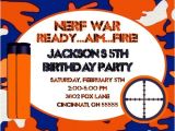 Nerf Birthday Invitations Free Nerf Gun Nerf War Birthday Party Invitation