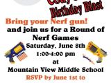 Nerf Gun Birthday Party Invitations Printable 32 Best Nerf Party Images On Pinterest Birthdays