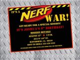 Nerf Gun Birthday Party Invitations Printable Nerf Party Invitations Nerf Birthday Invitations Nerf Bday
