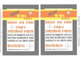 Nerf Gun Birthday Party Invitations Printable Nerf Party Invitations Template Budget Template Free