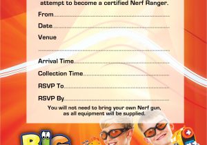 Nerf Gun Birthday Party Invitations Printable Nerf Wars Bouncy Castles Corporate events In