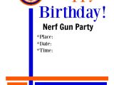 Nerf Gun Birthday Party Invitations Printable Right On Target Nerf Gun Party Fun Squared