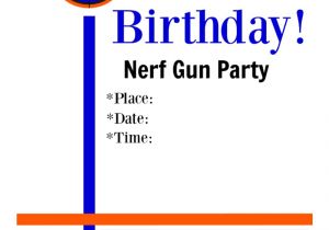 Nerf Gun Birthday Party Invitations Printable Right On Target Nerf Gun Party Fun Squared