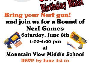 Nerf Gun Party Invitation Template Nerf Gun Party Invitations Printable