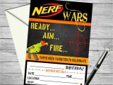 Nerf War Birthday Invitation Template Mermaid Under the Sea Printable Birthday by towermewithcake