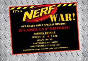 Nerf War Birthday Invitation Template Nerf Party Invitations Nerf Birthday Invitations Nerf Bday