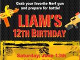Nerf War Birthday Invitation Template Nerf War Birthday Party Invitation Idea Birthday Party