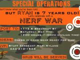 Nerf War Birthday Invitation Template Nerf War Invitation Templates