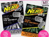Nerf War Birthday Invitation Template Nerf Wars Birthday Invitations Nerf Wars by Metroevents On