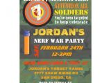 Nerf War Party Invitation Template Personalized Nerf War Invitations Custominvitations4u Com