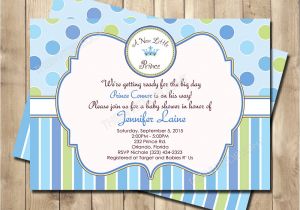 New Little Prince Baby Shower Invitations A New Little Prince Baby Shower Invitation Prince Shower