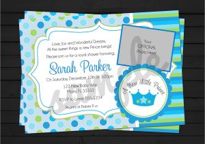 New Little Prince Baby Shower Invitations Little Prince Baby Shower Invitation Digital by
