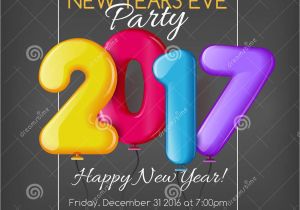 New Year Party Invitation 2017 Merry Christmas and Happy New Year 2017 Party Invitation