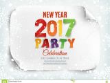 New Year Party Invitation 2017 New Year 2017 Party Poster Template Stock Vector