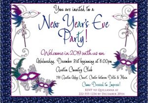 New Year Party Invitation Card Design New Years Eve Masquerade Gala Invitation 2018 Holiday