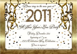 New Year Party Invitation Card Design New Years Eve Party Invitations