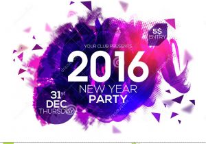 New Year Party Invitation Card Design Party Invitation Card for New Year 2016 Stock