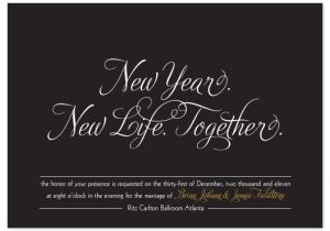 New Years Eve Wedding Invitations Wording Wedding Invitations New Year New Life together at