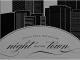New York Party Invitation Template New York City Skyline Night On the town Bachelorette Party