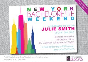 New York Party Invitations New York Bachelorette Party Invitation
