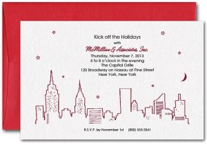 New York Party Invitations Red New York Skyline Party Invitations