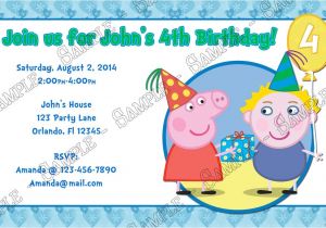 Nick Jr Printable Birthday Invitations Novel Concept Designs Nick Jr Peppa Pig Birthday Boy