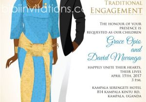 Nigerian Wedding Invitation Template Agonga Ugandan Traditional Wedding Invitation In 2019