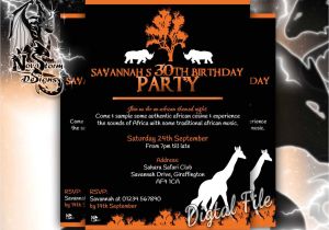 Nightclub themed Party Invitations African Party Invitations themed Night Birthdays Dinners