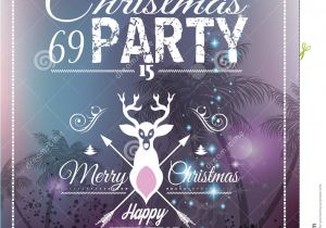 Nightclub themed Party Invitations Christmas Party Flyer for Club and Disco events Stock