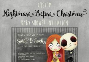 Nightmare before Christmas Baby Shower Invitations Free Download Nightmare before Christmas Baby Shower Invitation Custom