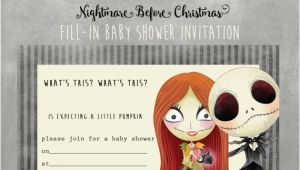 Nightmare before Christmas Baby Shower Invitations Free Download Nightmare before Christmas Baby Shower Invitation Instant