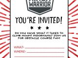 Ninja Birthday Party Invitation Template Free American Ninja Warrior Birthday Party Ninja Warrior