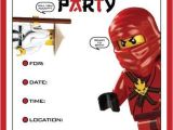 Ninja Birthday Party Invitation Template Free Lego Ninja Invitation Template Kids Party Ideas In 2019