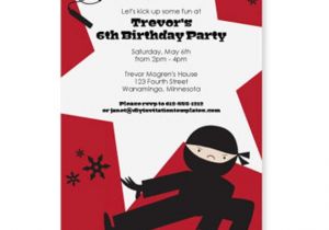 Ninja Birthday Party Invitation Template Free Ninja Birthday Party Invitation Template by Loveandpartypaper
