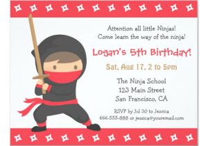 Ninja Birthday Party Invitation Template Free Way Of the Ninja Kids Birthday Party Invitations Zazzle Com