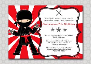 Ninja Party Invitation Template Free Ninja Birthday Invitation Printable Party by Swishprintables