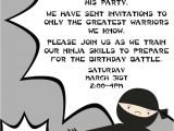 Ninja Party Invitation Template Free Ninja Birthday Party