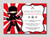 Ninja Party Invitation Template Ninja Birthday Invitation Printable Party by Swishprintables