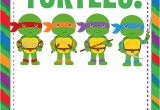 Ninja Turtle Birthday Invitation Template Free Printable Ninja Turtle Birthday Party Invitations