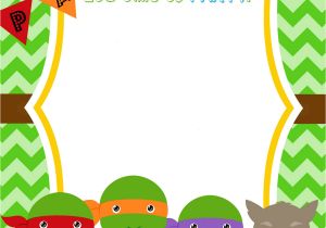 Ninja Turtle Birthday Invitation Template Free Printable Ninja Turtle Birthday Party Invitations