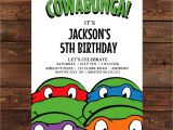 Ninja Turtle Birthday Invitation Template Free Teenage Mutant Ninja Turtle Invitation Printable