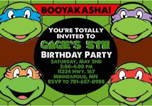 Ninja Turtle Birthday Invitation Template Free Teenage Mutant Ninja Turtles Birthday Invitations